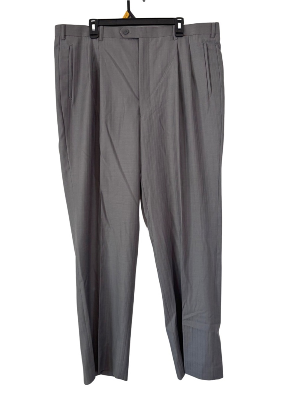 Giorgio Sanetti 100% Wool Men's Gray Pleated Dress Pants Size 40R